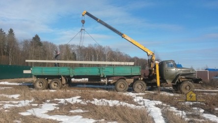 Доставка опор вездеходом с манипулятором 6х6